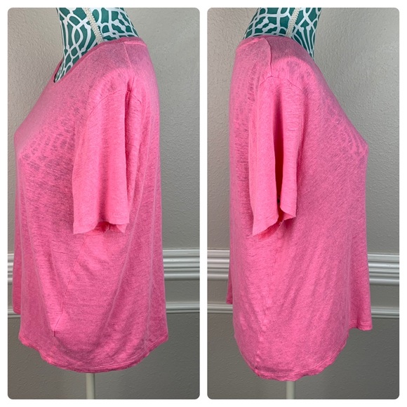 Rodebjer Linen Ninja Tee T Shirt Strong Pink L - Picture 4 of 7